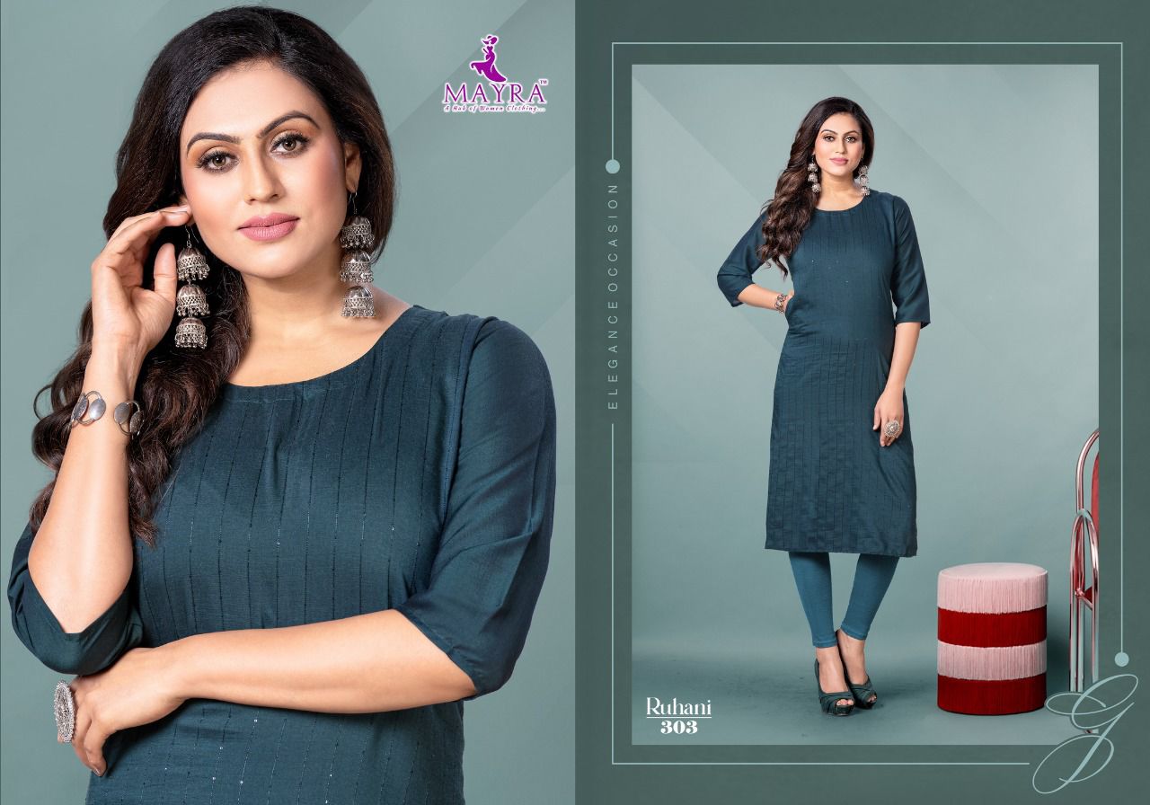Mayra Ruhani Latest Designer Fancy Ethnic Wear Latest Kurti Collection